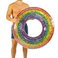 Poolcandy Jumbo Pool Tube, 48, Multiple Tube Styles (Classic Rainbow Glittered 42 Pool Tube)