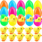 Cagemoga 40 Pack Easter Eggs Prefilled Wind Up Yellow Chick Toys Jumping Chicken Toy For Easter Egg Hunt Game Easter Basket Stuf