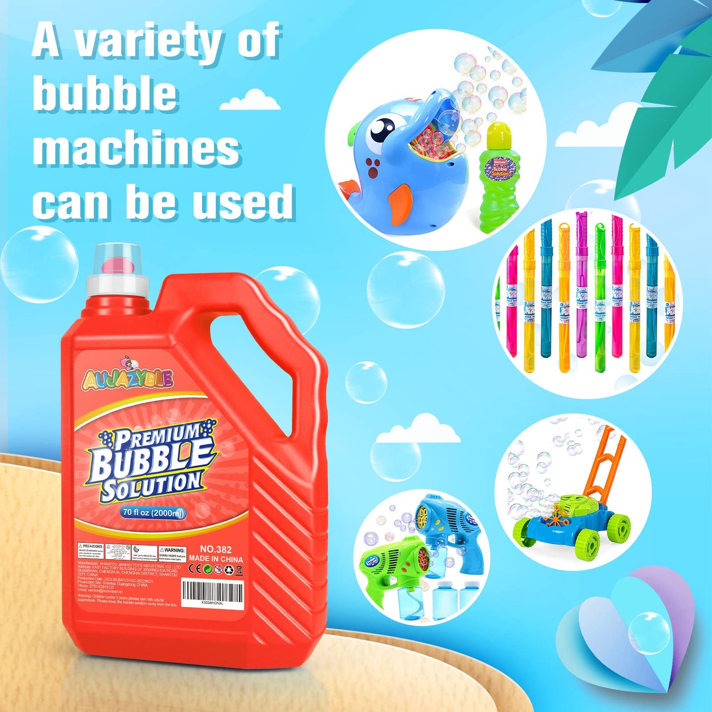 70 Oz Bubbles Refills For Kids-Premixed Bubble Solution Refill Premium Bubble Liquid Bubble Juice For Bubble Machine/Wand/Blower