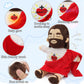 Yelakey Officially Jesus Plush Breathing Soothing Stuffed Animal Heart of Jesus Toy Savior Doll for Church Sunday School Religio