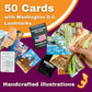 Memo Games Memory Matching Card Game - Washington, D.C. Landmarks - Fun & Educational Family Concentration Game For Teens, Adult