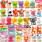 24 Pack Valentines Day Gifts for Kids, Valentines Cards for Kids Classroom with Animal Squishy Toys Slow Rising Stress Relief Fi