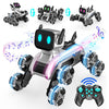Yeriayha Robot Dog Toys for Age 8-13, 8WD Remote Control Cars Robot Dog Rc Car with Light & Sound, Toys Gifts for 6 7 8 9 10 11 