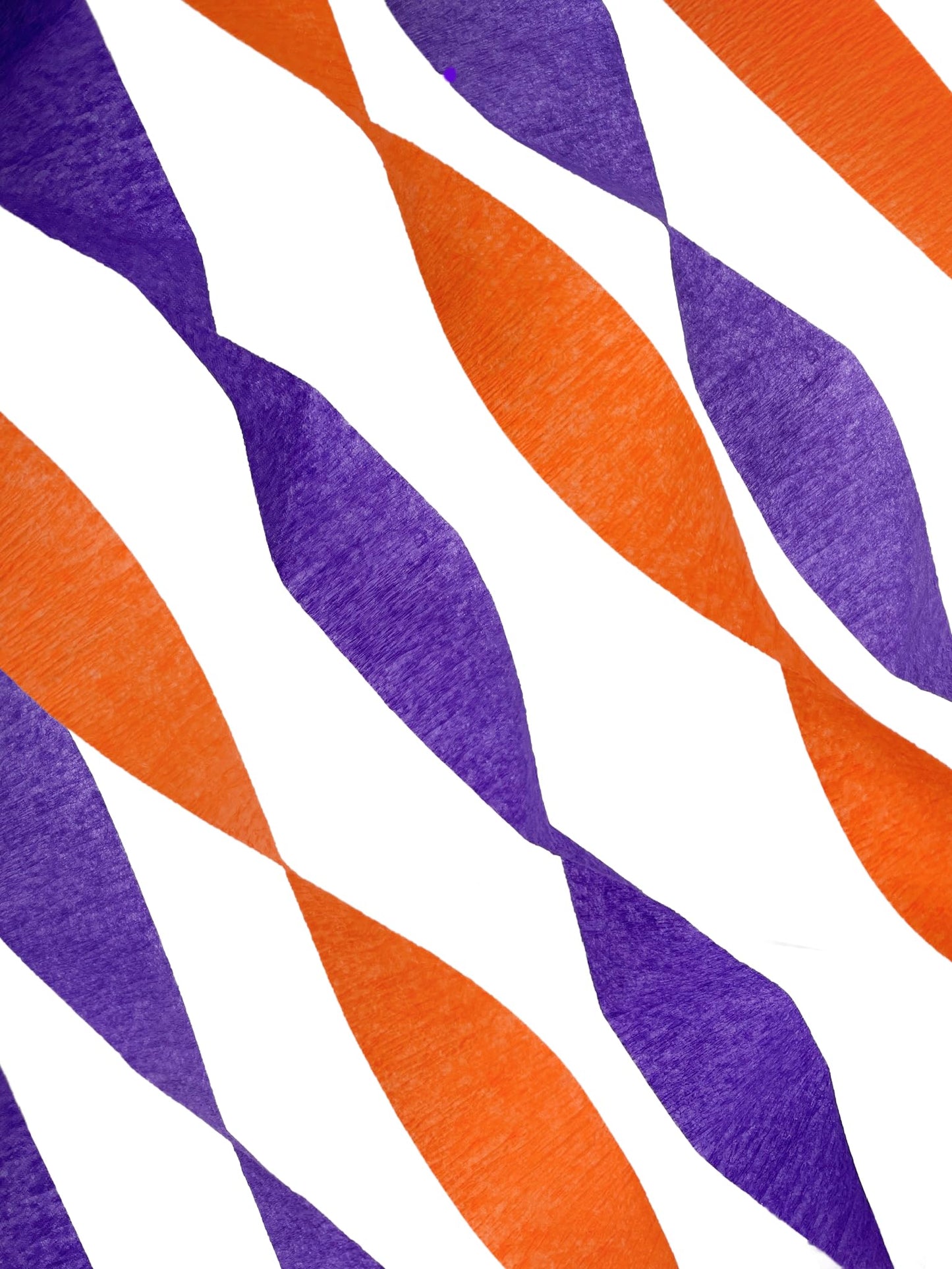 Purple and Orange Crepe Paper Streamers (2 Rolls Each), Made in USA