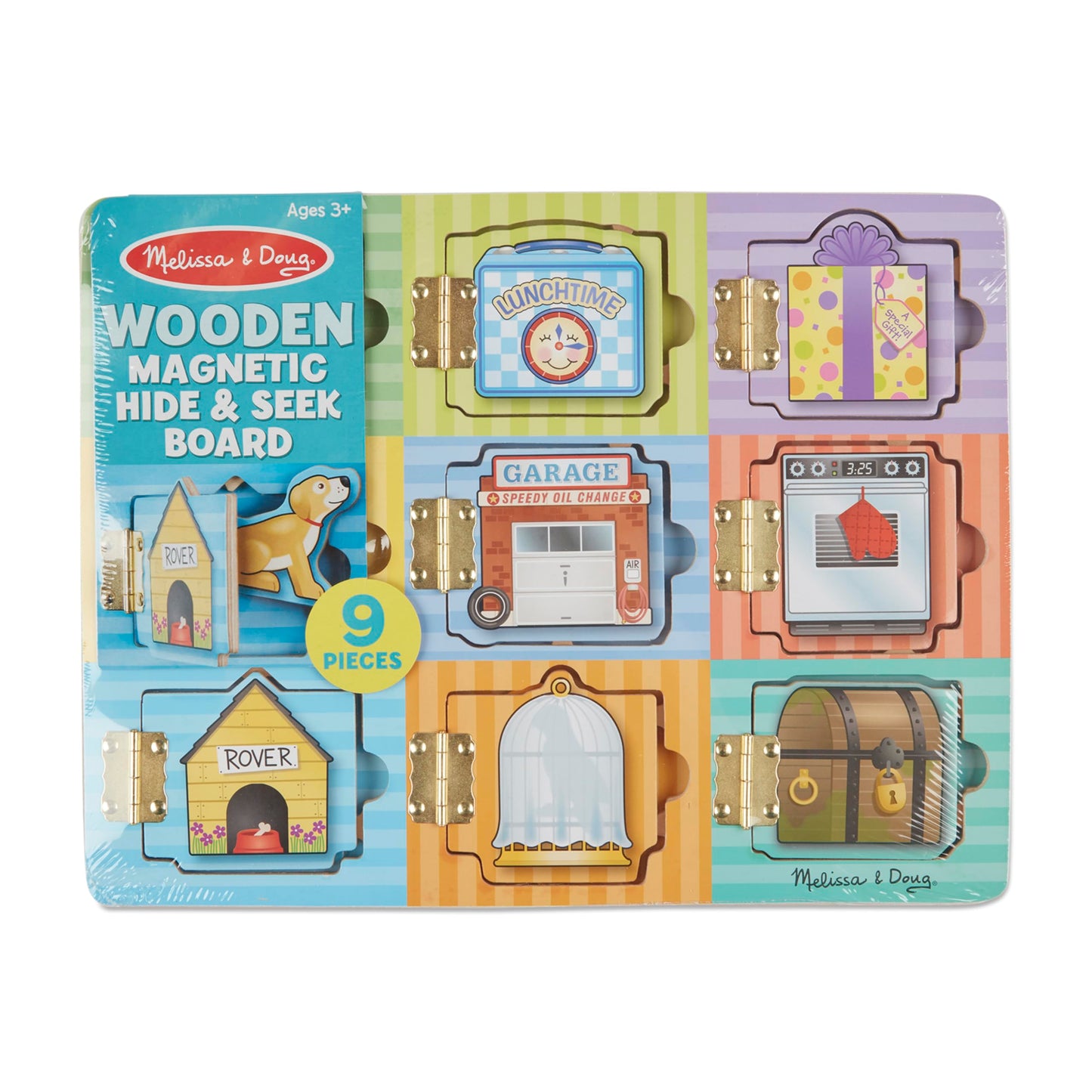 Melissa & Doug Wooden Activity Board with Magnets, Multi-color, Model 474, 1 EA
