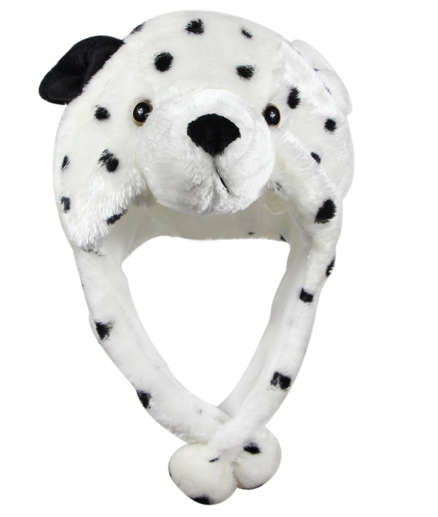 Bioterti Plush Fun Animal Hats -One Size Cap - 100% Polyester With Fleece Lining (Dalmatian)