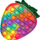 Funblast Pop It Fidget Toy, Autism Special Needs Silicone Stress Reliever, Squeeze Sensory Toy (Strawberry)