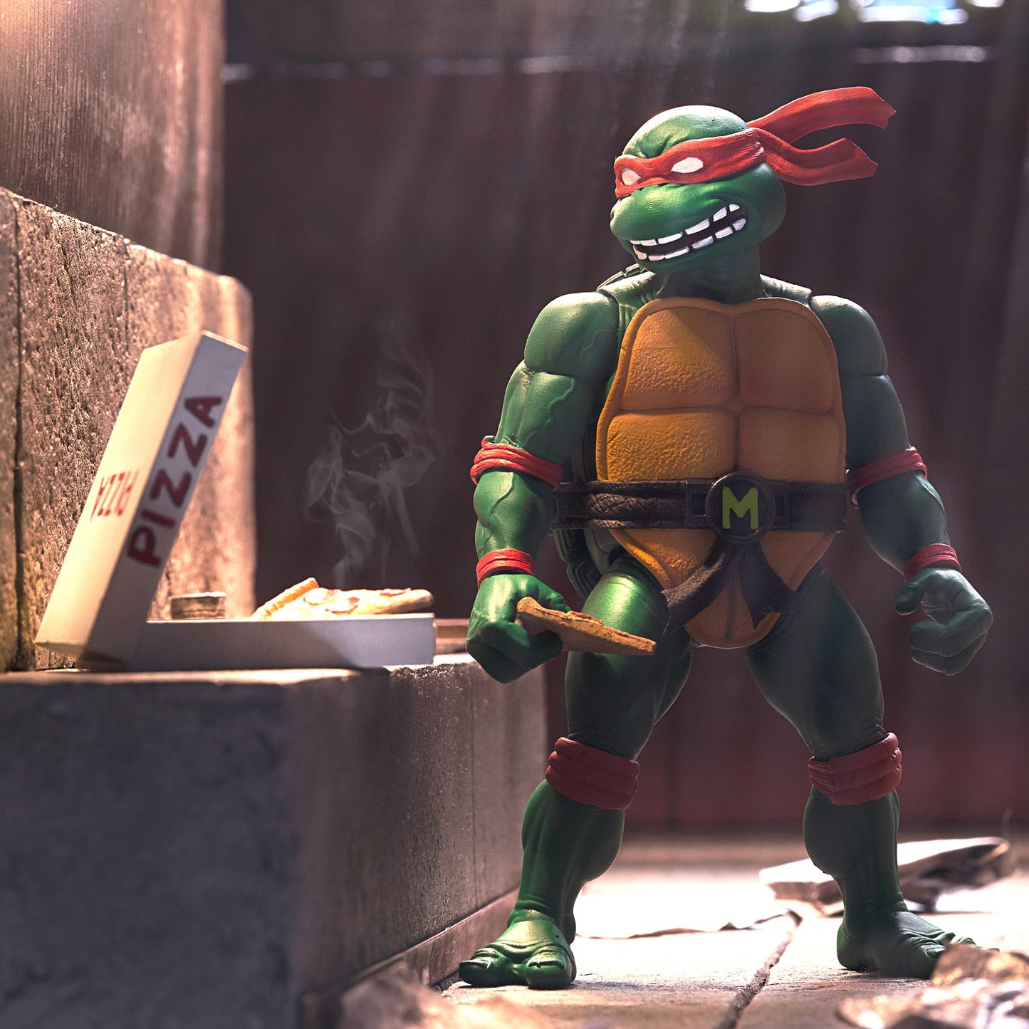 Super7 ULTIMATES! Teenage Mutant Ninja Turtles Michelangelo - 7 TMNT Action Figure with Accessories Classic Cartoon Collectibles and Retro Toys