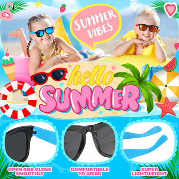 Innocheer Kids Sunglasses Bulk, 12/24 Pack Kids Sunglasses Party Favors, Kids Sunglasses With Uv400 Protection For Boys Girls, Summer Beach Pool Party Favors For Kids 3-5-6-8-10 Goodie Bags Stuffers