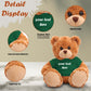 Plushland Teddy Bear 11 Inch, Stuffed Animal Personalized Gift - Great Present For Mothers Day, Valentine, Graduation, Birthday,Anniversary, Get Well,Christmas (Mocha Bear, Forest Green)
