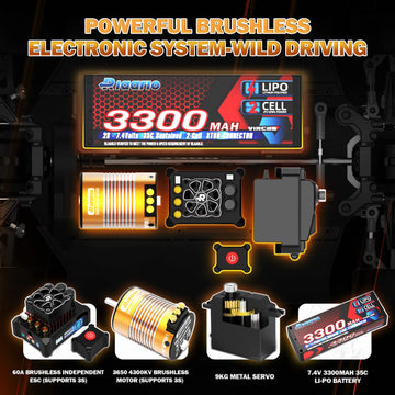 AMORIL 1/10 AK-917 Fast Brushless RC Cars for Adults,Max 75mph Hobby Electric On-Road RTR with 9KG Metal Servo,3650 4300KV Motor