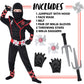 Spooktacular Creations Halloween Ninja Costume, Black Ninja Costume Kids, Ninja Accessories Costume Set, Ninja Suit, Halloween C