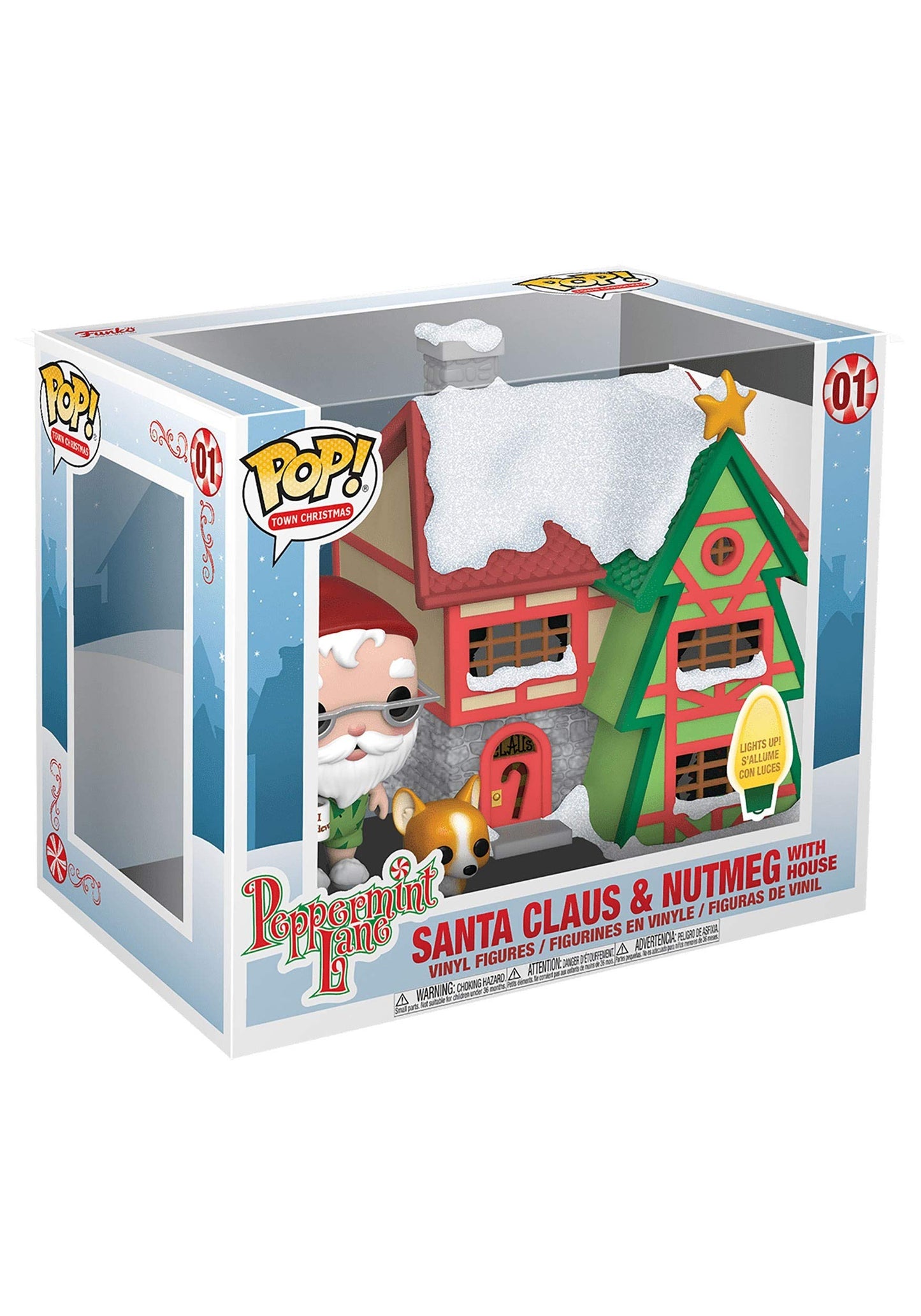 Funko Pop! Town Santa’s House with Santa & Nutmeg Vinyl Figure, 4 inches, Multicolor, Model 44423