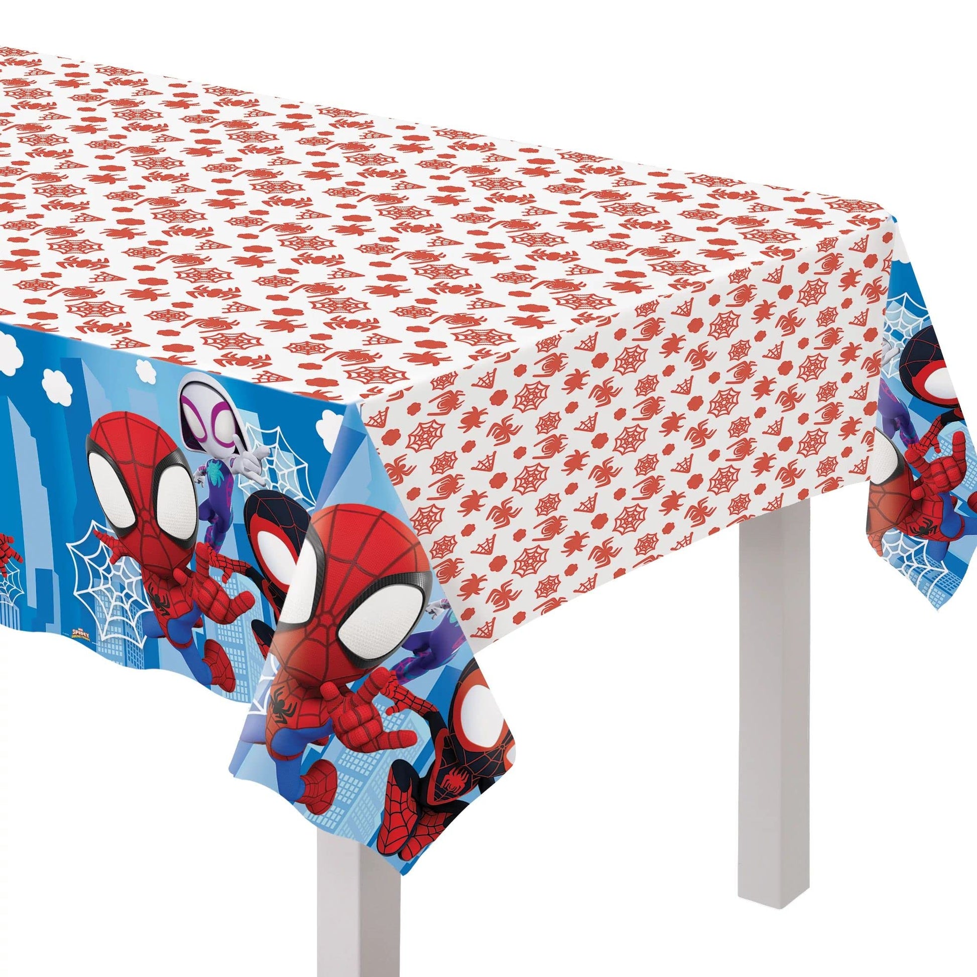 Amscan Spidey & Friends Plastic Party Table Cover - 54 x 96 | Multi-Color | Pack of 1