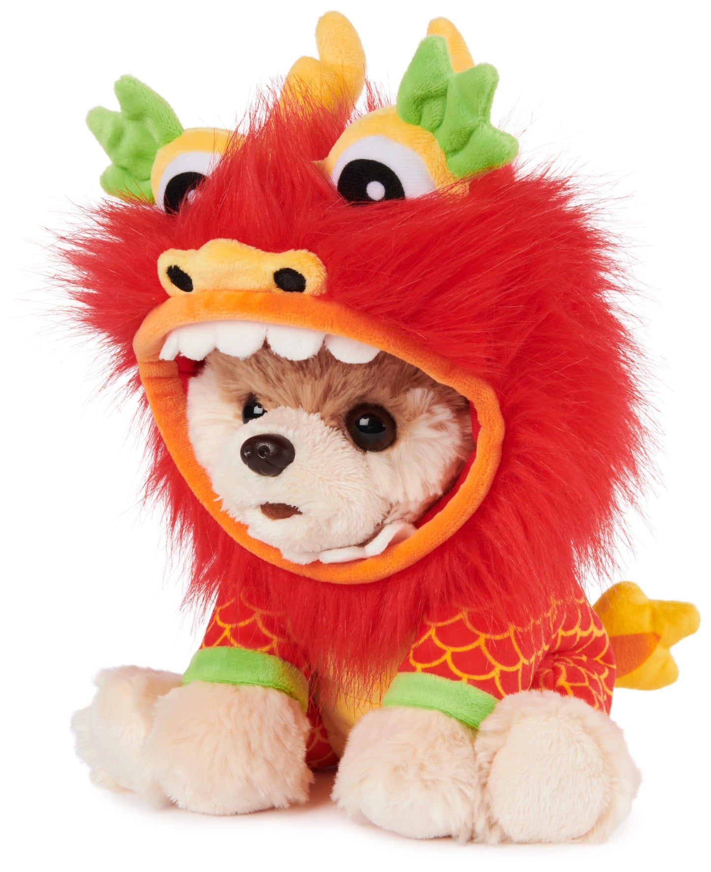 GUND Boo Plush Pomeranian Stuffed Animal, 9" Lunar New Year Dragon, High Quality Materials, Ages 1+, Model 6068756