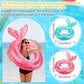 Junkin 6 Pcs Mermaid Tail Pool Floaties Inflatable Swim Float Mermaid Pool Ring 30 Inch Inflatable Ring Floatie Summer Beach Pool Float Tube for Kids mature-themed Outdoor Water Beach Pool Party Supplies