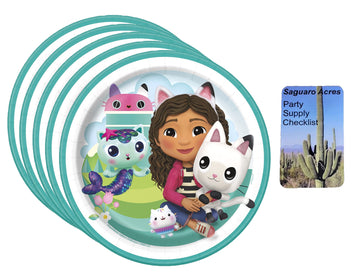 Unique Gabby 7 Inch Dessert Paper Party Plates - Serves 24