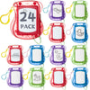 24 Pcs Mini Magnetic Drawing Doodle Board For Kids Backpack Keychain Clip Drawing Board Erasable Sketch And Painting Pad For Classroom Rewards Party Favors Goodie Bag Stuffers (Bear)