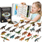 50 Realistic Dinosaur Toys For 3-7 Year-Old Kids, With Dinosaur Book & Dinosaur Learning Cards - Educational Small Dinosaur Figures For Dinosaur Party Favors, Dinosaur Gifts, Boys And Girls