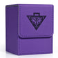 Zlca Card Deck Box For Mtg Yugioh Tcg, Card Storage Box With Dividers Holds 100+ Sleeved Cards, Premium Card Deck Case Compatible With Ccg Trading Cards (Purple,Puzzle)