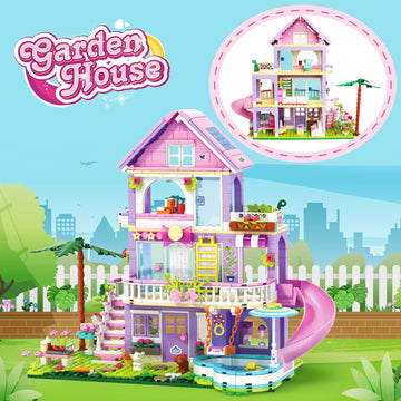 Sitodier Building Toy For Girls, 689Pcs Garden Villa House Building Blocks Set For Girls Boys 6-12 Years, Holiday Cottage Building Bricks Kit, Educational Toy For Kids Girls 6 7 8 9 10 11 12 Years