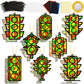 QOUBAI 32 Sets Traffic Light Suncatchers Craft Kit DIY Window Stained Glass Effect Traffic Lamp Paper Crafts Home School Classro