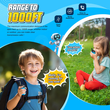 Kids Walkie Talkies Toys For Boys: Comedyfun Mini Robots Walkies Talkies 2 Pack Boys Toy For 3 4 5 6-8 Year Old Camping Outdoor