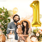 Katchon, Gold One Balloon For First Birthday - 40 Inch | 1 Balloon For 1St Birthday | Number 1 Balloon For 1St Birthday Decorations For Boys | First Birthday Balloons, Wild One Balloons Decorations