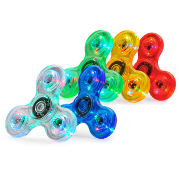 Figrol Fidget Spinners 5 Pack, Led Light Up Fidget Toys Christmas Party Favors Goodie Bag Stuffers Fidget Packs Party Supplies For Kids' Birthday Gifts Return Gifts Classroom Prizes