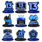 Happy 90th Birthday Honeycomb Centerpieces 9Pcs Stylish Sophisticated Blue Neon Theme Table Decor for Boys Girls Birthday Party 