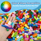 500 Pieces Classic Building Bricks in 15 Popular Colors and 12 Mixed Shapes, Creative Small Building Blocks Set Learning Educati