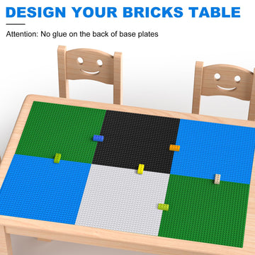 Pokiiulk Classic Baseplates Building Plates, 2 Pack 10'' X 10'' Building Bases Compatible With All Major Brands, Classic Green B