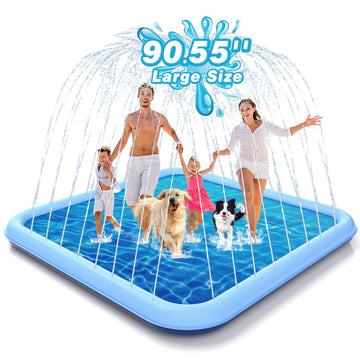 Epn Sprinkle Splash Pad, Extra Large Sprinkler Play Mat For Dogs & Kids, Thicker Wading Pool Summer Outdoor Water Toys (39 In)