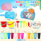 Simgoing Summer Beach Party Favors for Kids Bulk 73 Pcs Pool Gifts Include Sand Beach Buckets Baskets Cups Straws for Kindergart