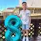 8 Balloon, Blue Number Balloons 40 Inch, 8Th Birthday Decorations For Boys Girls, Blue Birthday Balloons, Blue Party Supplies, N