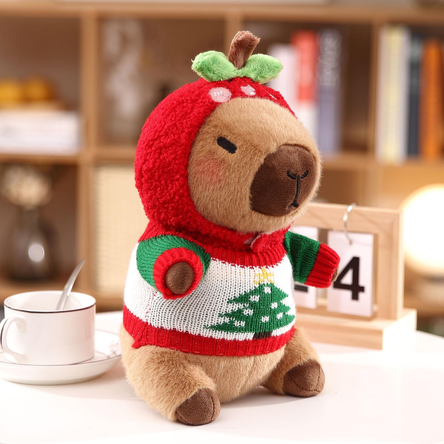 Kireidane Capybara Plush With 9 Pcs Clothes & Accessories, 10.2 In Cute Capybara Stuffed Animal Plush Toys, Dress Up Cute Plushi