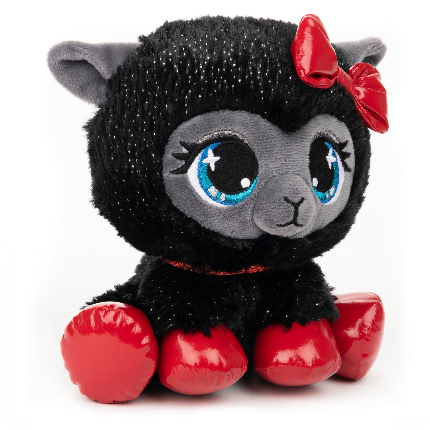 GUND P.Lushes Designer Fashion Pets Special-Edition Ba-Bah Noir Llama enhanced Stuffed Animal  Black and Red  6