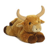 Aurora Adorable Flopsie Toro Bull Stuffed Animal, 12" Brown, Polyester, Model 31548 - Perfect for Kids and Adults, Imaginative Play