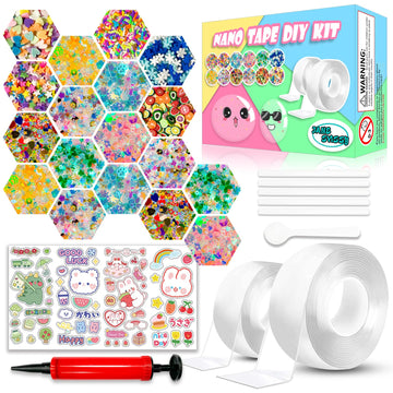 Nano Tape Bubble Kit, Nano Double Sided Adhesive Tape Bubbles, Arts And Craft Diy Party Activities Toys Crts And Crafts For Kids Ages 8-12 Year Bubble Craft Kit Toys 2Pcs (2'&1.2')