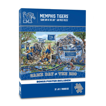 Youthefan Ncaa Memphis Tigers Game Day At The Zoo 500Pc Puzzle 28'' X 10.5''