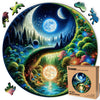 Leogor Large Wooden Puzzles For Adults 500 Piece – Colorful Mosaic Yin Yang Puzzle With Unique Laser Cut Animal-Shaped Wood Pieces – Challenging Jigsaw, Xl Size 18'' X 17.8''