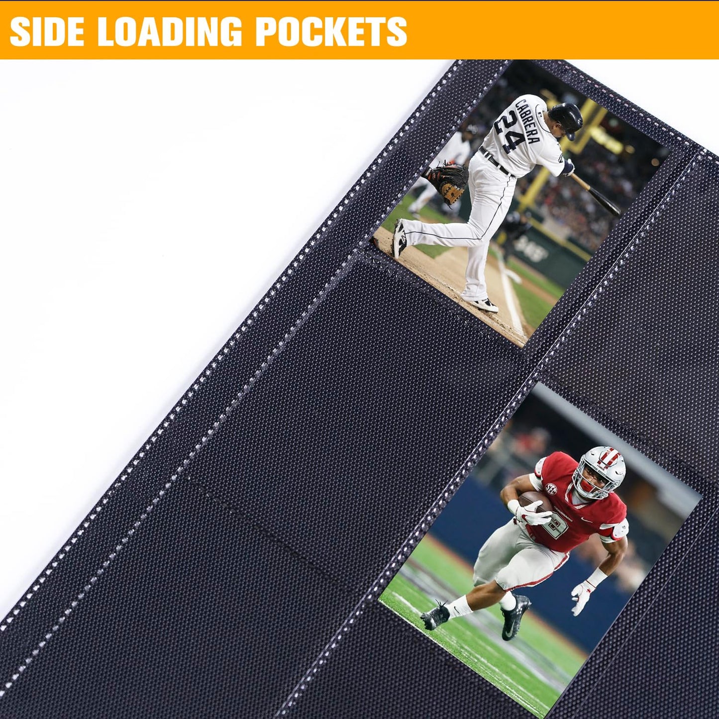 16 Pocket Card Binder, Ringless Zip Trading Card Binder, 1000+ Double Sided Pocket Pu Collection Binder, Collector Album, Card F