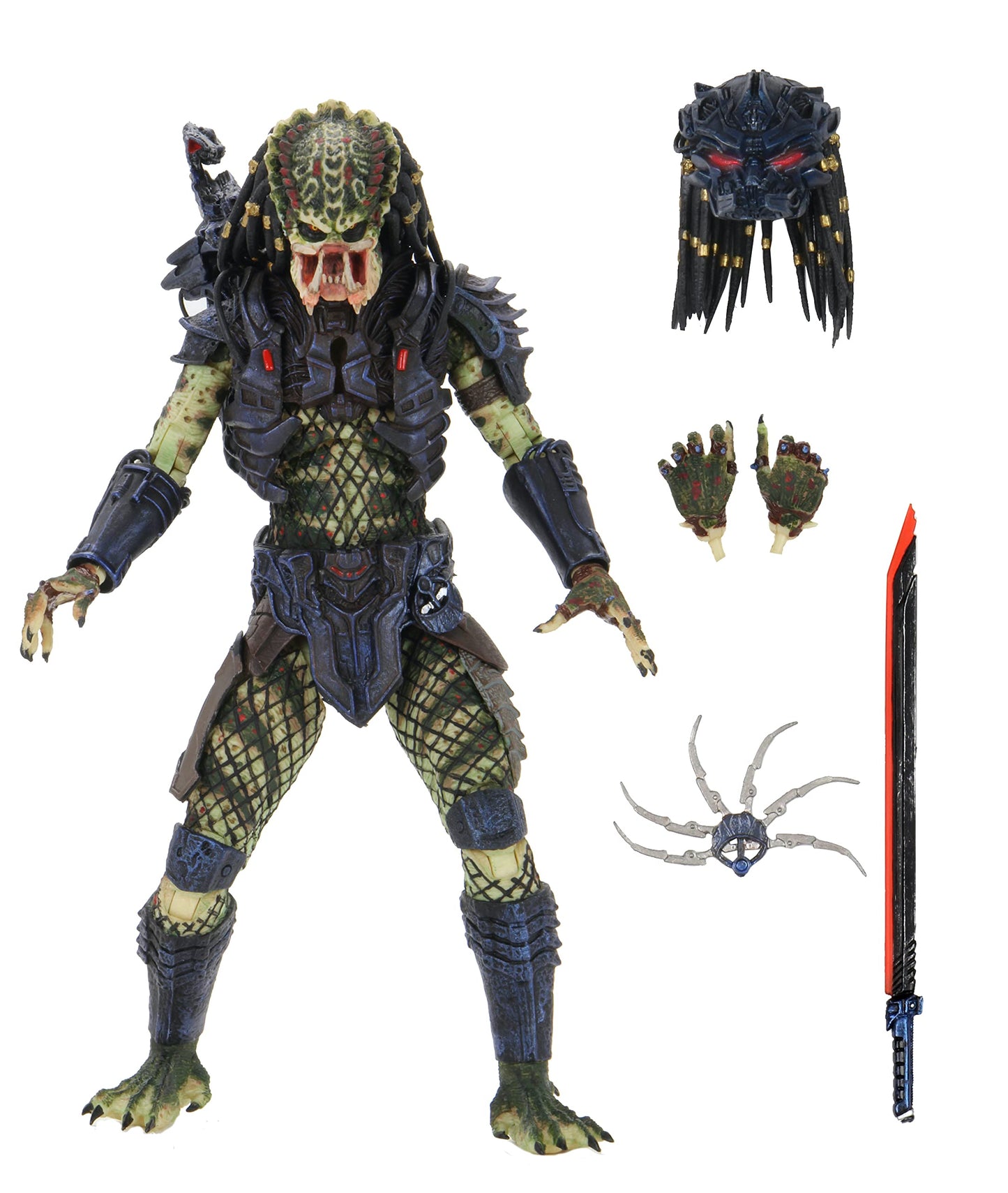 NECA Predator 2 Ultimate Lost Predator Action Figure - 7 Inch, Multicolor, Plastic, Model 51585