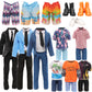 Miunana Lot 12 Items Boy Doll Clothes For 12 Inch Male Doll Fashion Casual Wear Clothes Outfits 5 Sets Boy Dolls Clothes With 3 Pairs Of Shoes For 12 Inch Boy Dolls Formal Black-Tie Suit And Blue-Tie