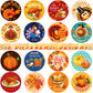 Zonon 1000 Pieces Thanksgiving Party Stickers Round Funny Turkey Label Stickers Pumpkin Maple Leaf Adhesive Decals Autumn Theme Seal Stickers For Thanksgiving Fall Party Decorations