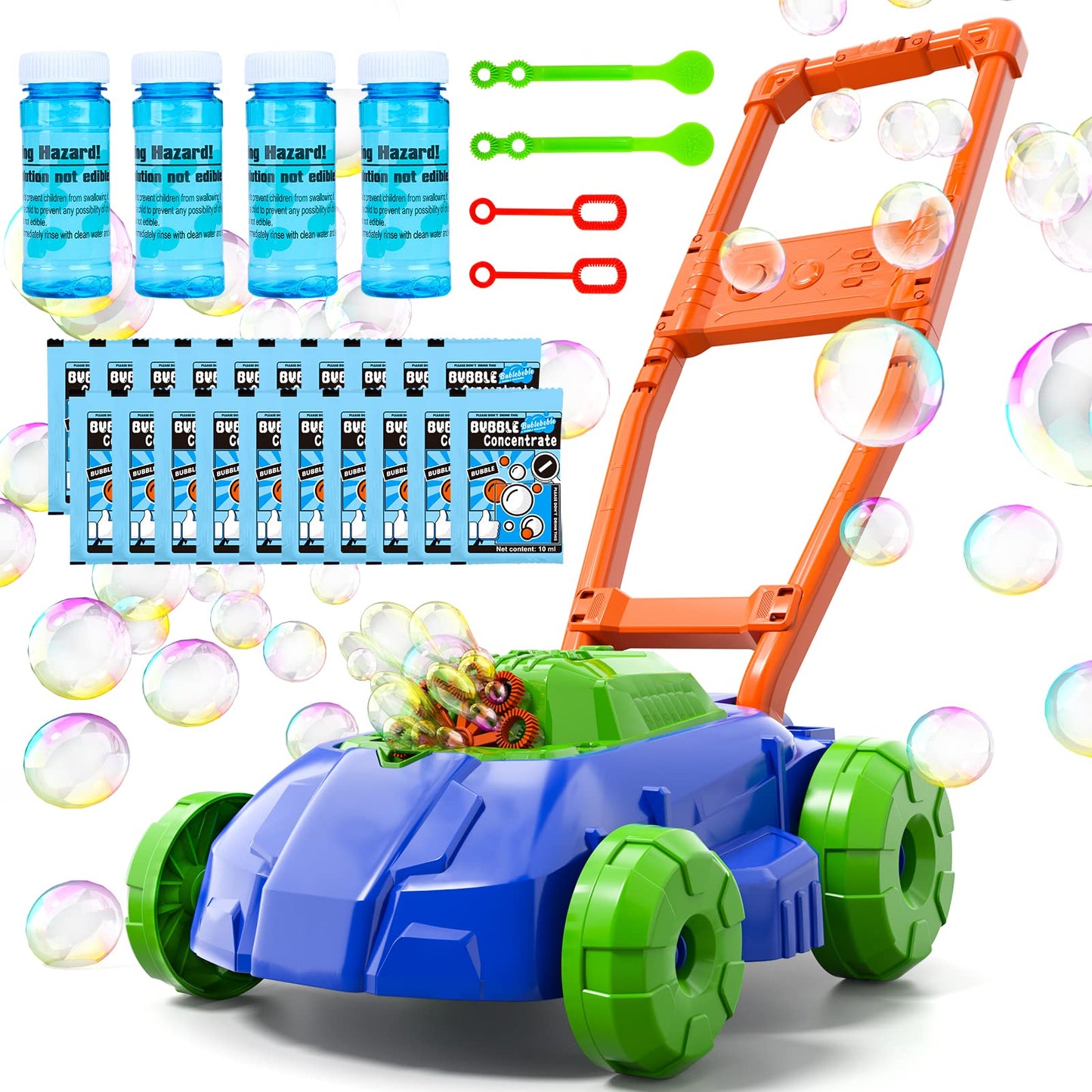Bennol Bubble Lawn Mower For Toddlers, Kids Automatic Bubble Blower Maker Machine, Outdoor Gardening Push Toys, Christmas Birthday Gifts For Preschool Baby Boys Girls