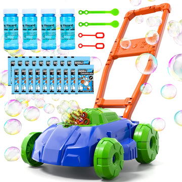 Bennol Bubble Lawn Mower For Toddlers, Kids Automatic Bubble Blower Maker Machine, Outdoor Gardening Push Toys, Christmas Birthday Gifts For Preschool Baby Boys Girls