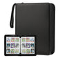 Trading Card Binder With Sleeves 9 Pocket Card Binder Premium 720 Double Sided Pocket Pu Card Collection Binder, Collectible Alb