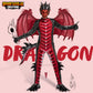 Spooktacular Creations Halloween Kids Red And Black Dragon Costume, Boys Dragon Wings, Tail And Mask Set For Halloween Dress Up-L(10-12Yr)