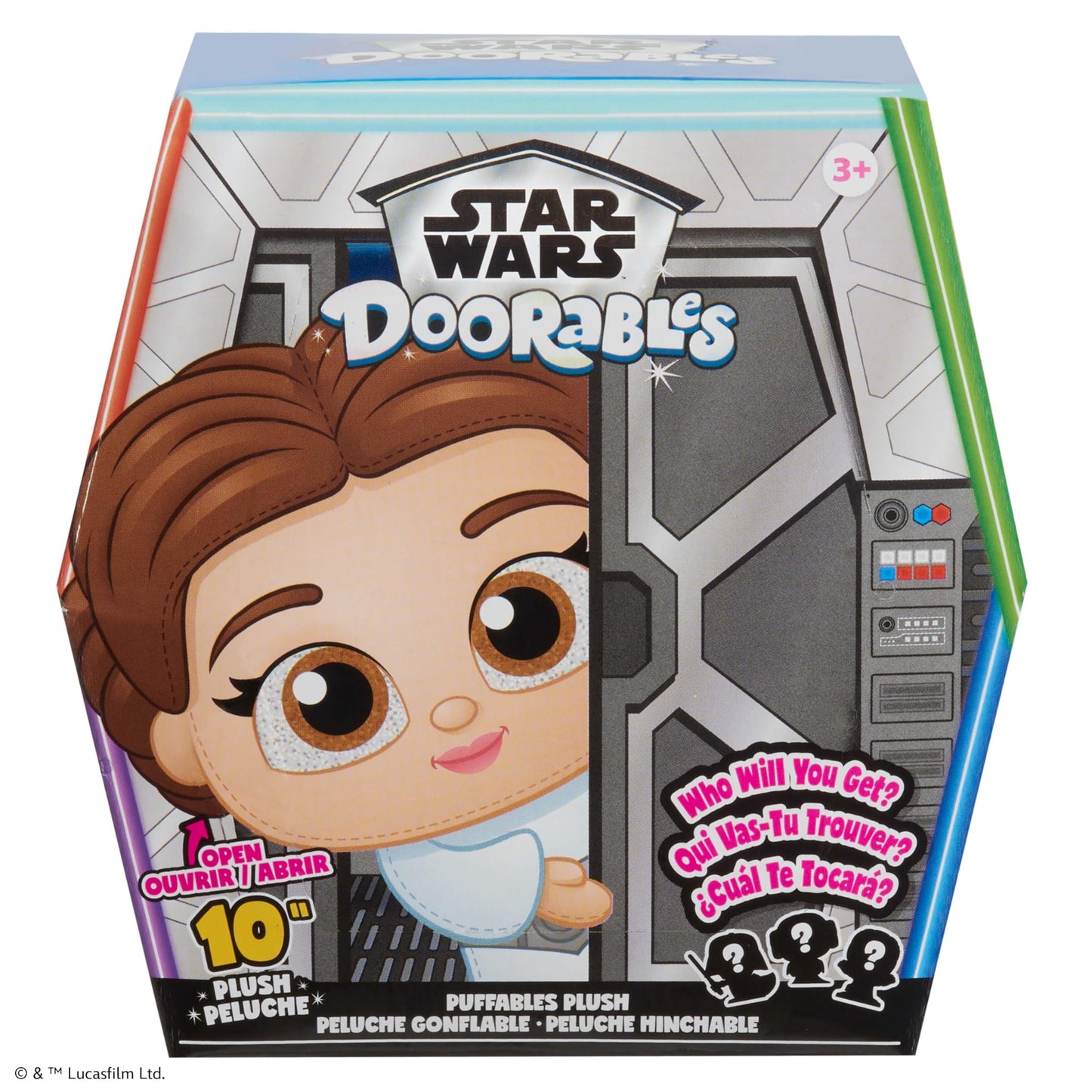 Just Play Star Wars Doorables Puffables Plush - Star Wars: A New Hope, 10-Inch Collectible Plush Featuring Glitter Eyes, Styles